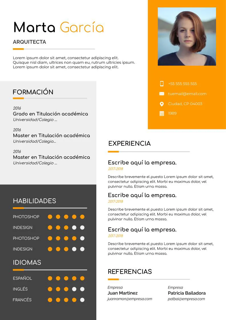 Modelo CV Novedoso con Google Docs