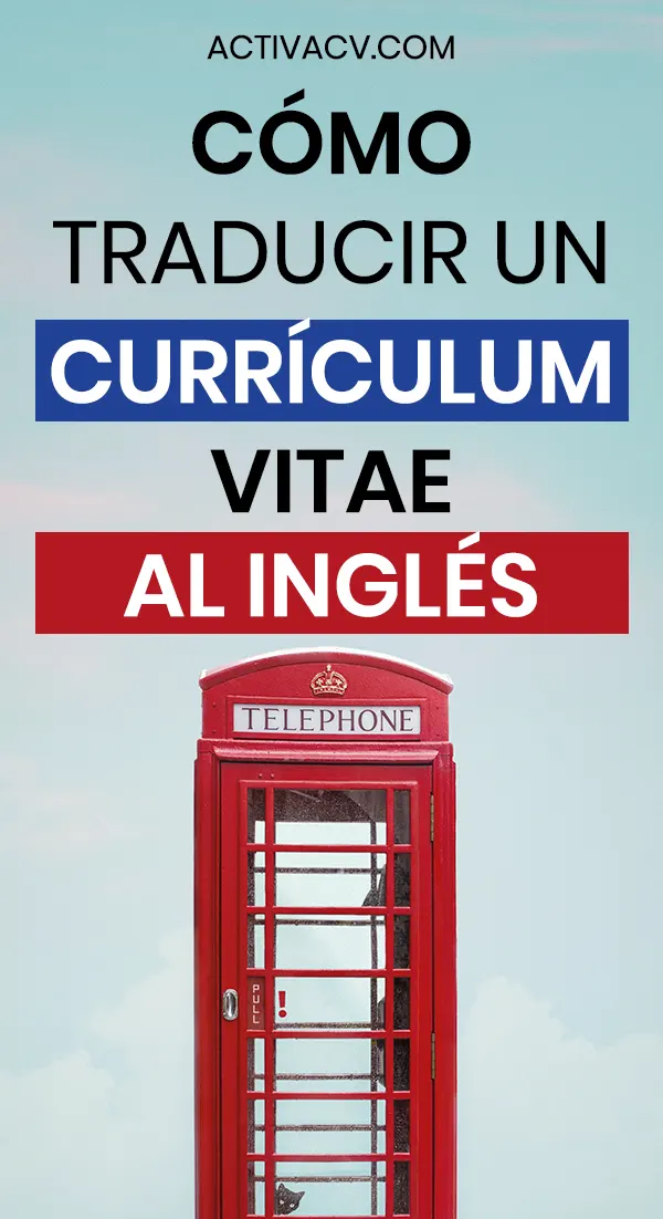 traducir un currículum vitae al inglés