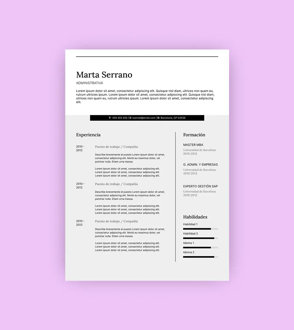curriculum minimalista 7