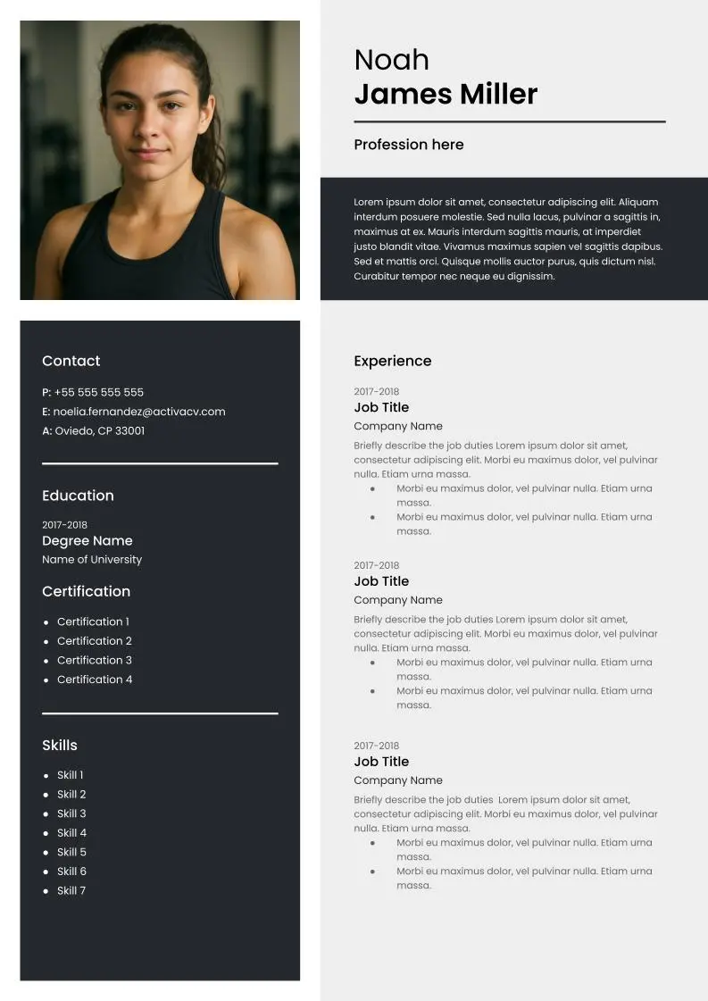 EN #1770 Resume Template Cali Night
