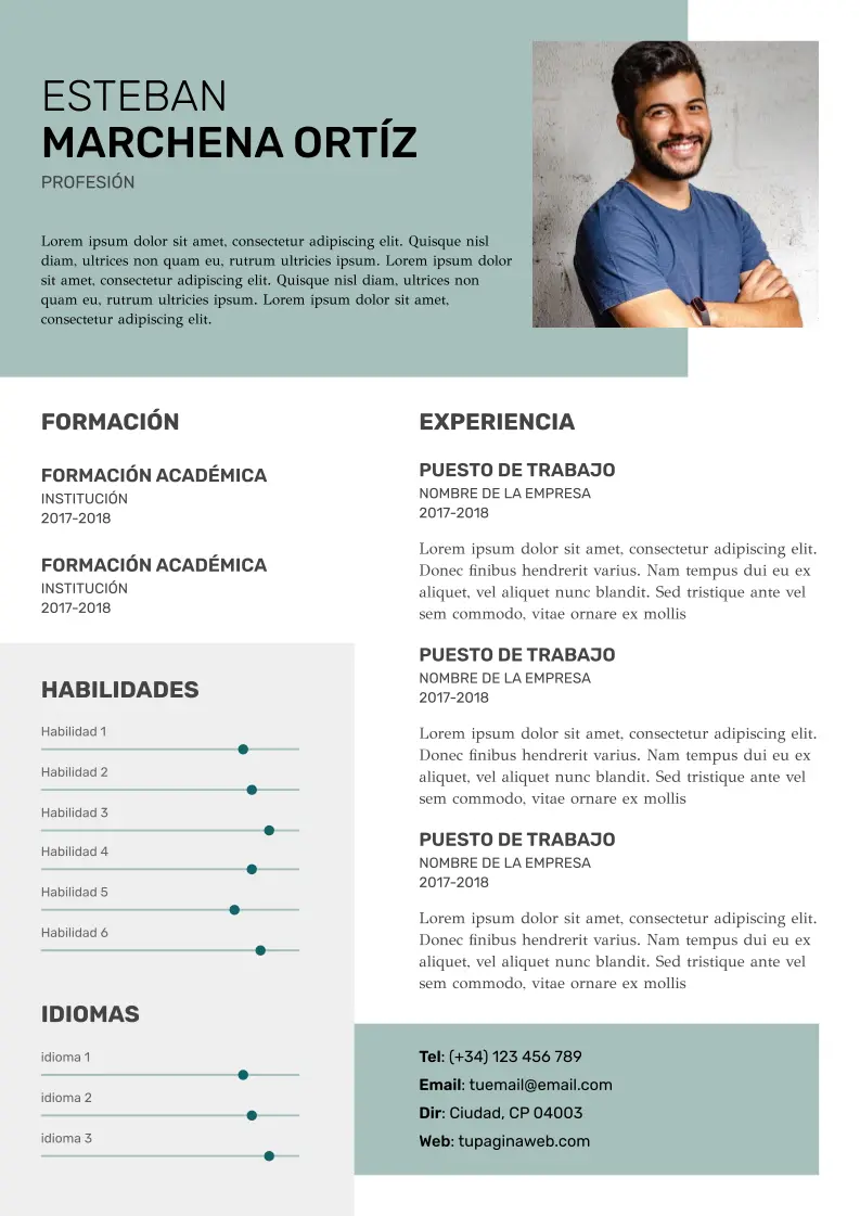 Modelo curriculum vitae rellenar gratis