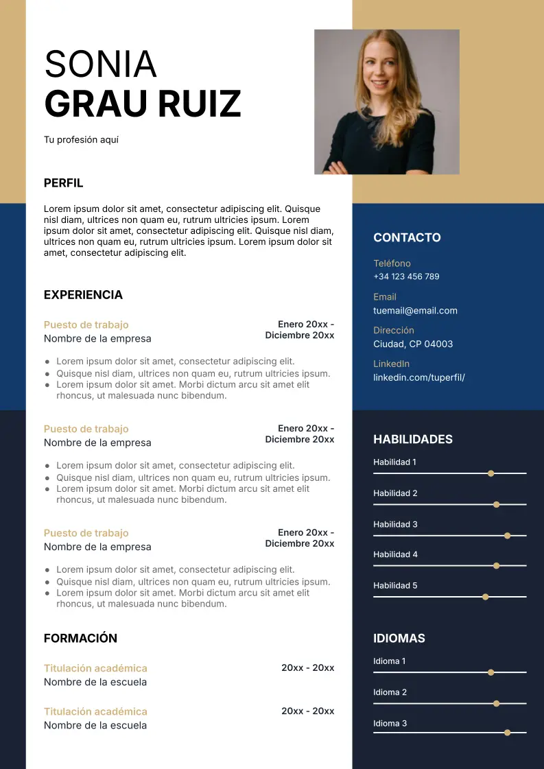 Plantilla curriculum vitae online google docs