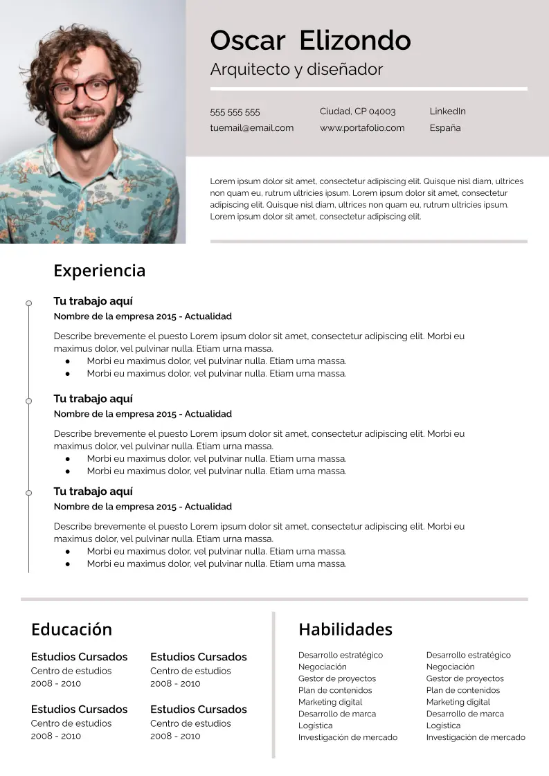 plantilla curriculum internacional