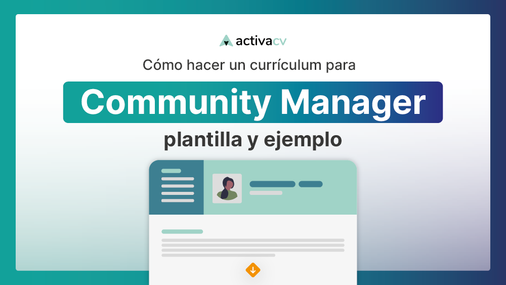 CV Community Manager