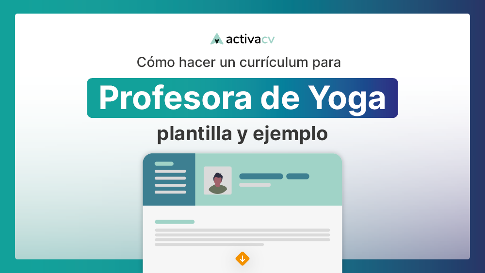 CV Profesora de Yoga