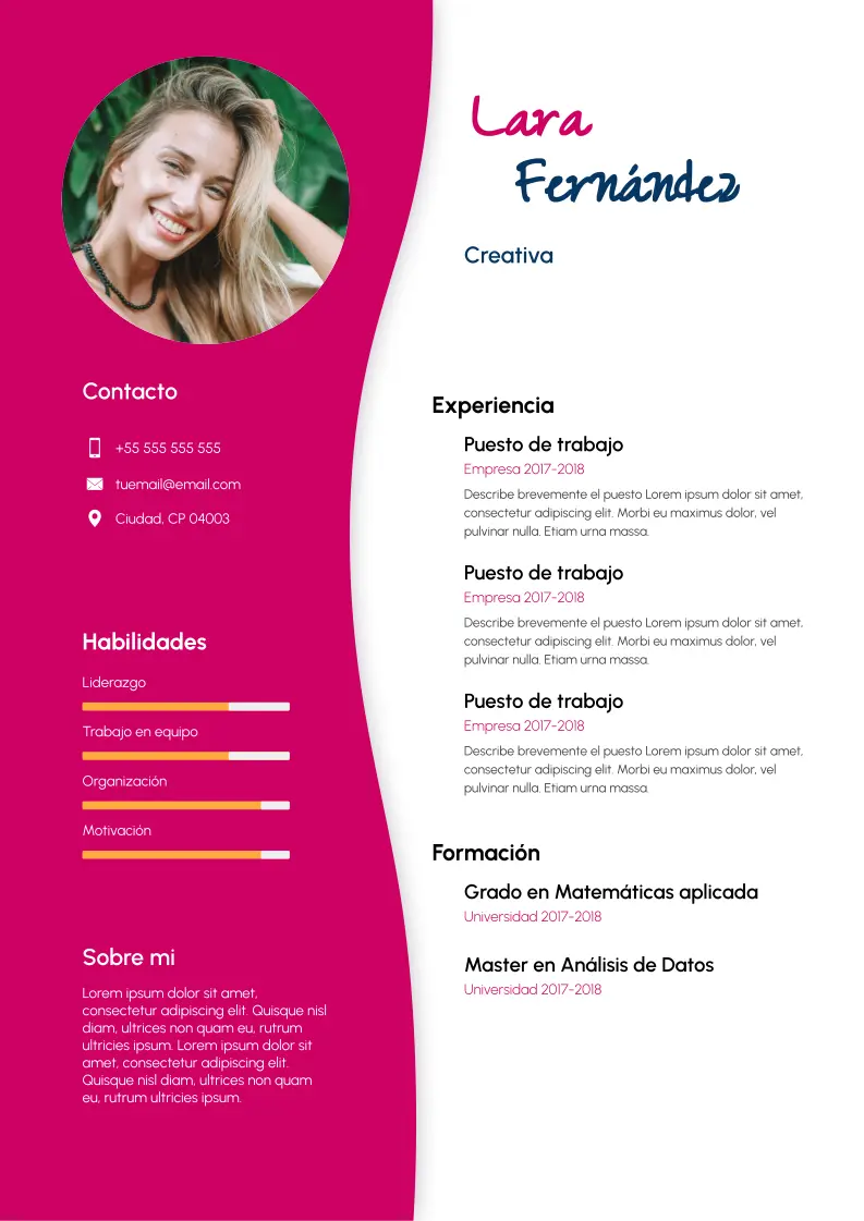 modelos cv creativos